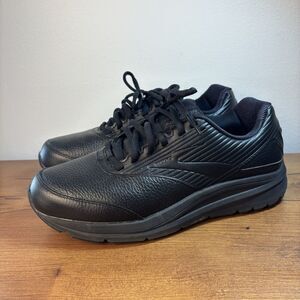 Brooks Addiction Walker Shoes Womens Size 9 Black Leather Walking 120307